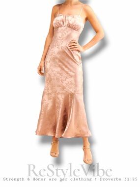 DU PARADIS ANTHROPOLOGIE Women’s Size 3X Dress Maxi Jacquard Print Lined